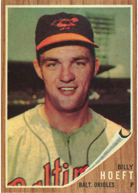 1962 Topps #134 Billy Hoeft - 134b - Green Sky
