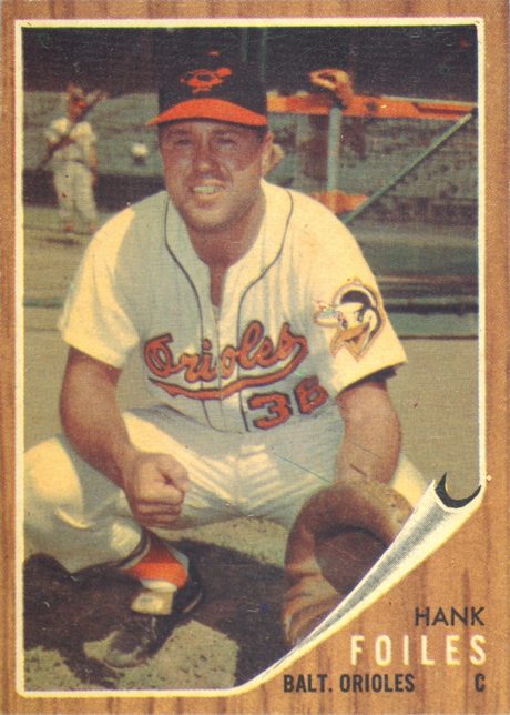 1962 Topps #112 Hank Foiles - 112b - Green Tint