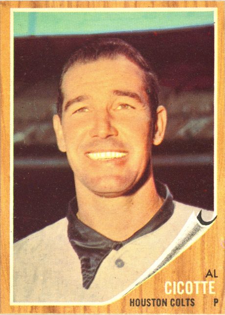 1962 Topps #126 Al Cicotte - 126b - Green Tint