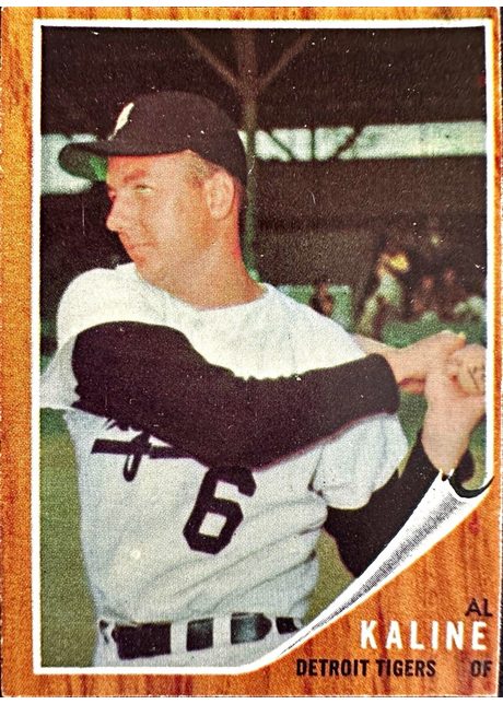 1962 Topps #150 Al Kaline - 150b - Green Tint