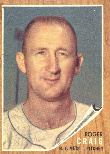 1962 Topps #183 Roger Craig - 183b - Green Tint