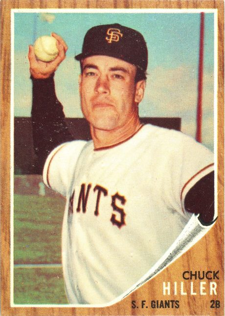 1962 Topps #188 Chuck Hiller - 188b - Green Tint