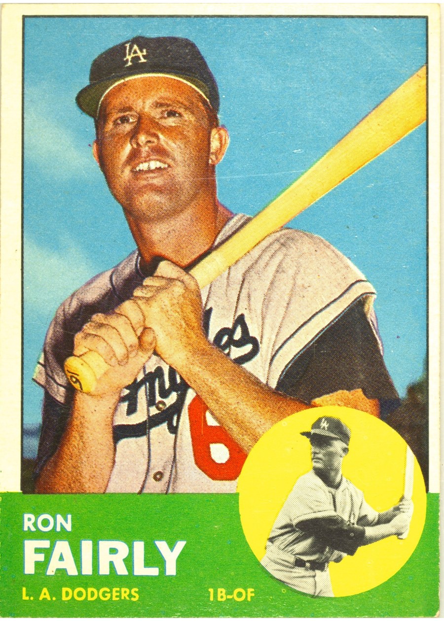 1963 Topps #105 Ron Fairly, Los Angeles Dodgers