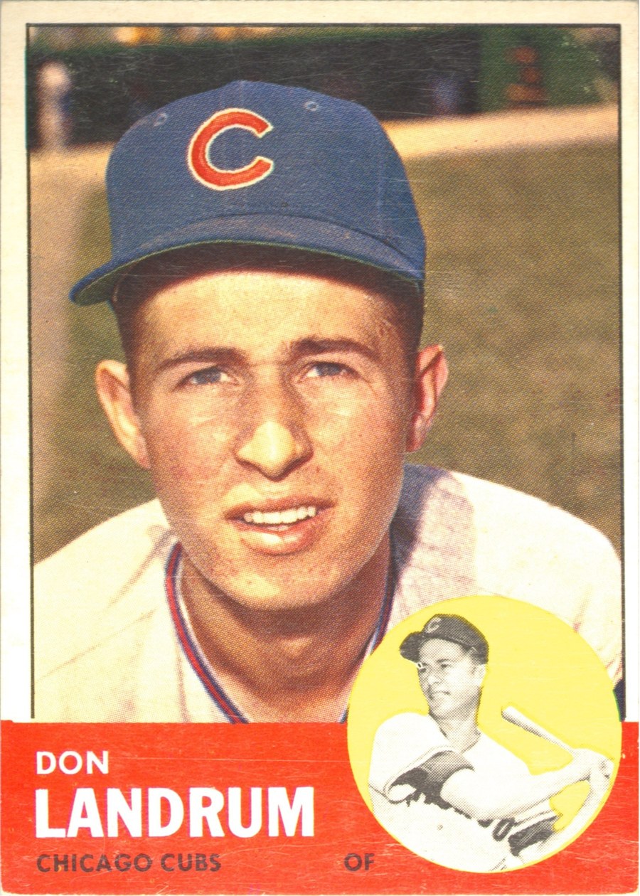 1963 Topps #113 Don Landrum, Chicago Cubs