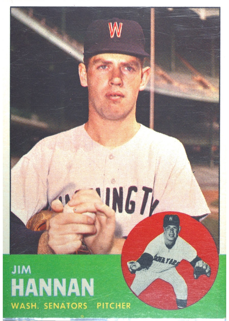 1963 Topps #121 Jim Hannan, Washington Senators