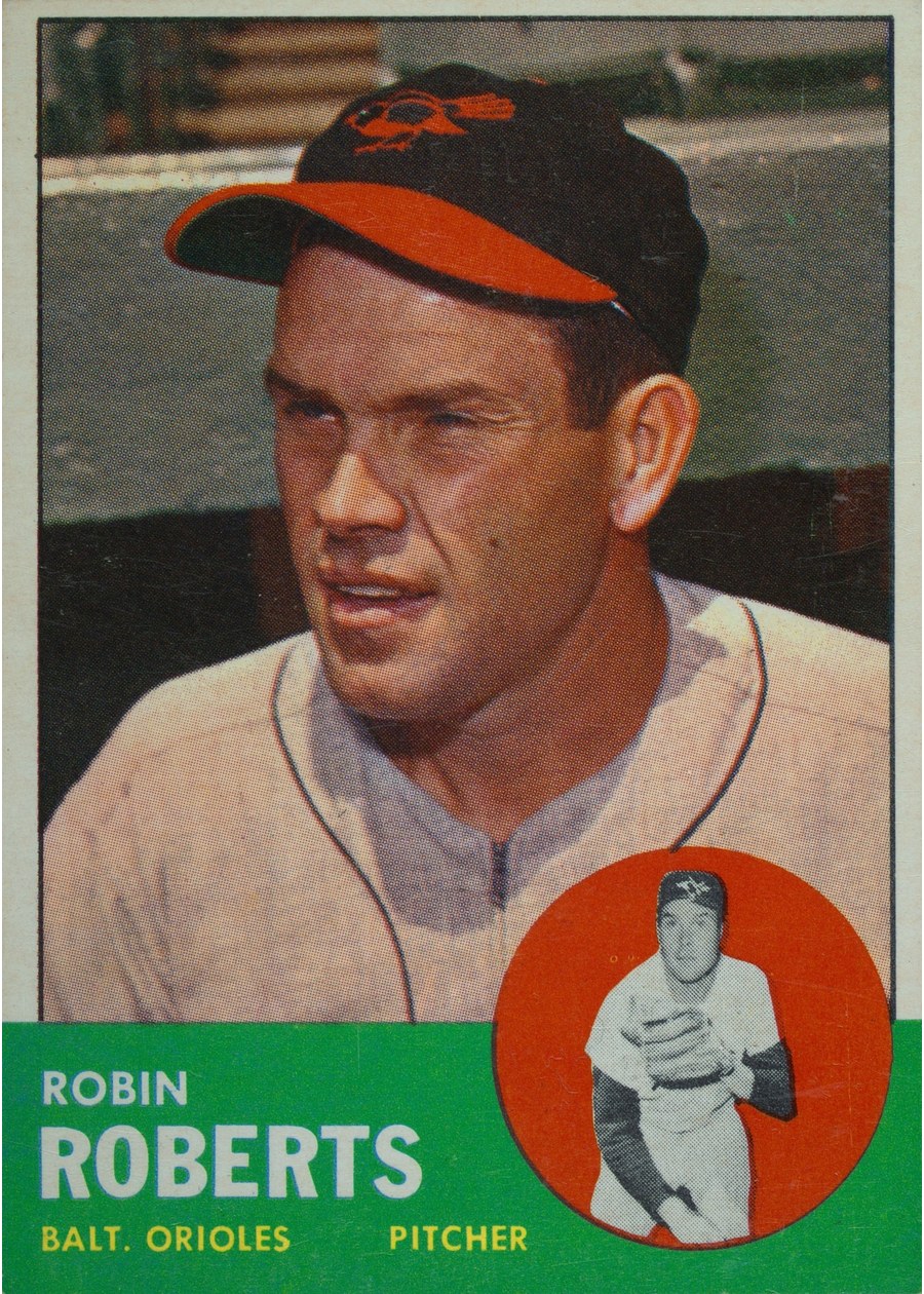 1963 Topps #125 Robin Roberts, Baltimore Orioles