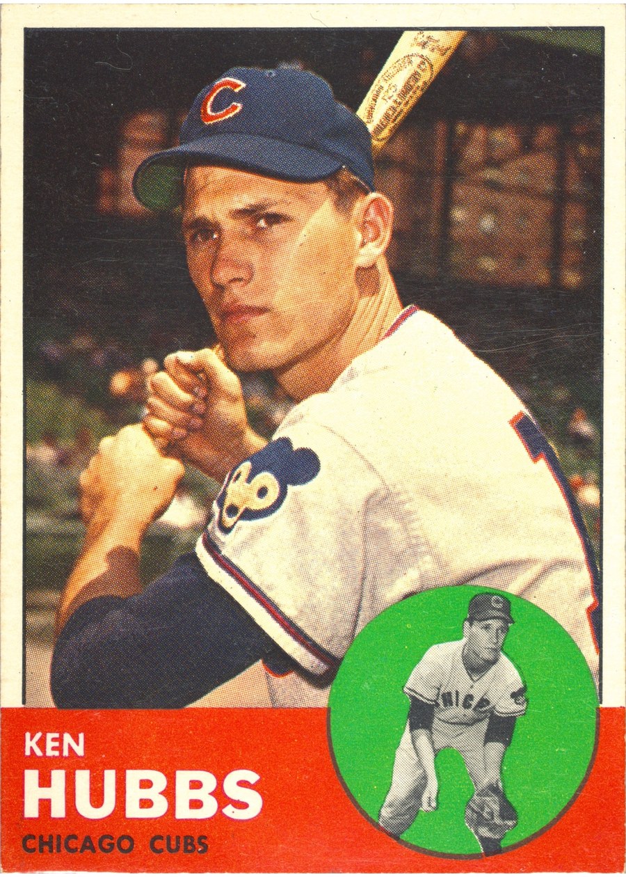1963 Topps #15 Ken Hubbs, Chicago Cubs