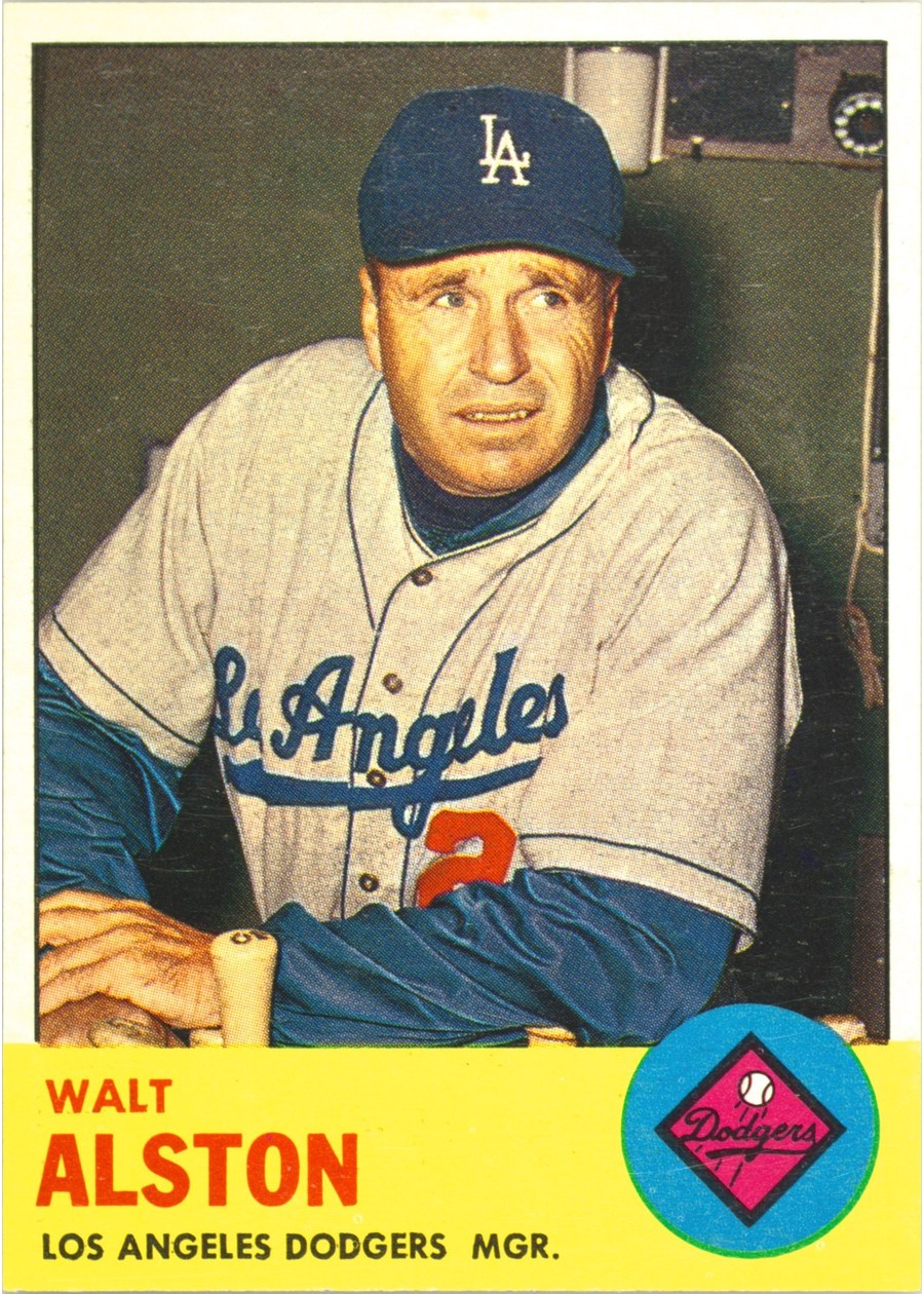 1963 Topps #154 Walt Alston, Los Angeles Dodgers