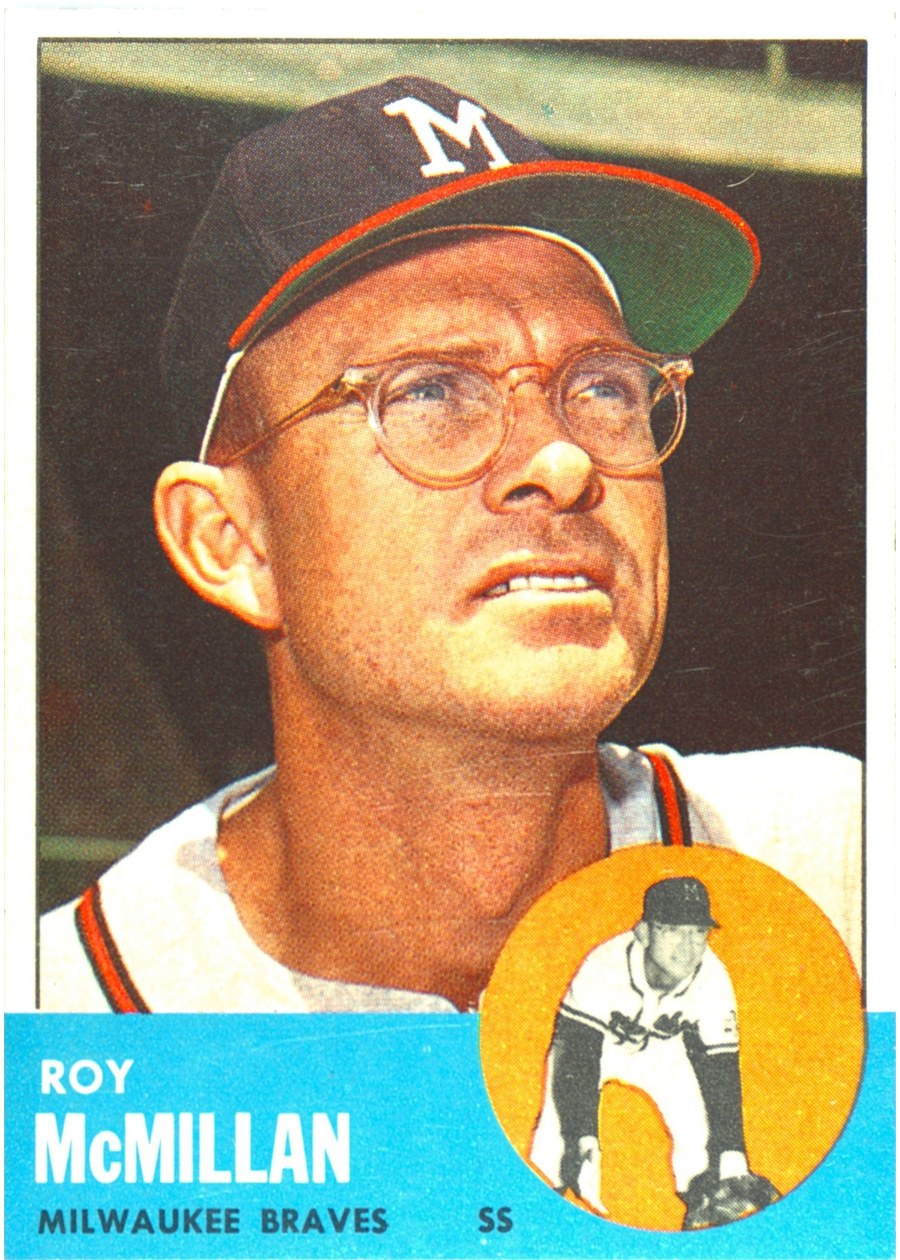 1963 Topps #156 Roy McMillan, Milwaukee Braves