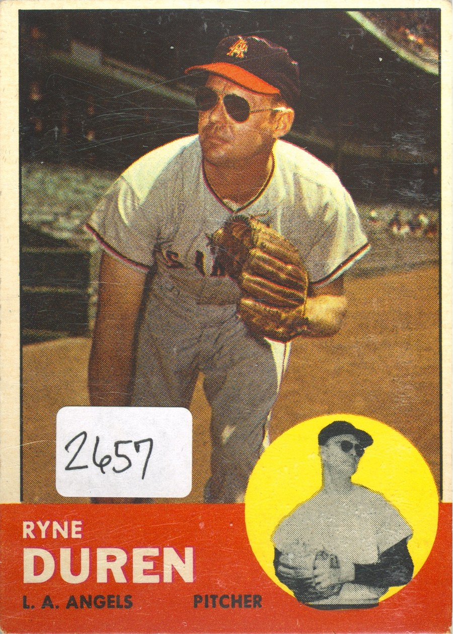 1963 Topps #17 Ryne Duren, Los Angeles Angels