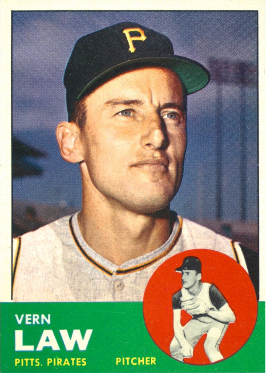 1963 Topps #184 Vern Law, Pittsburgh Pirates