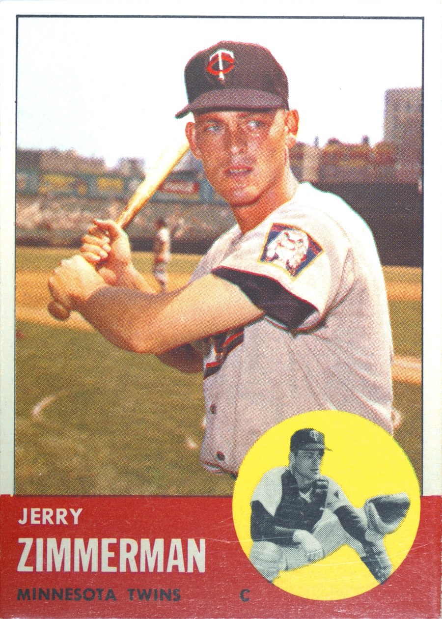 1963 Topps #186 Jerry Zimmerman, Minnesota Twins