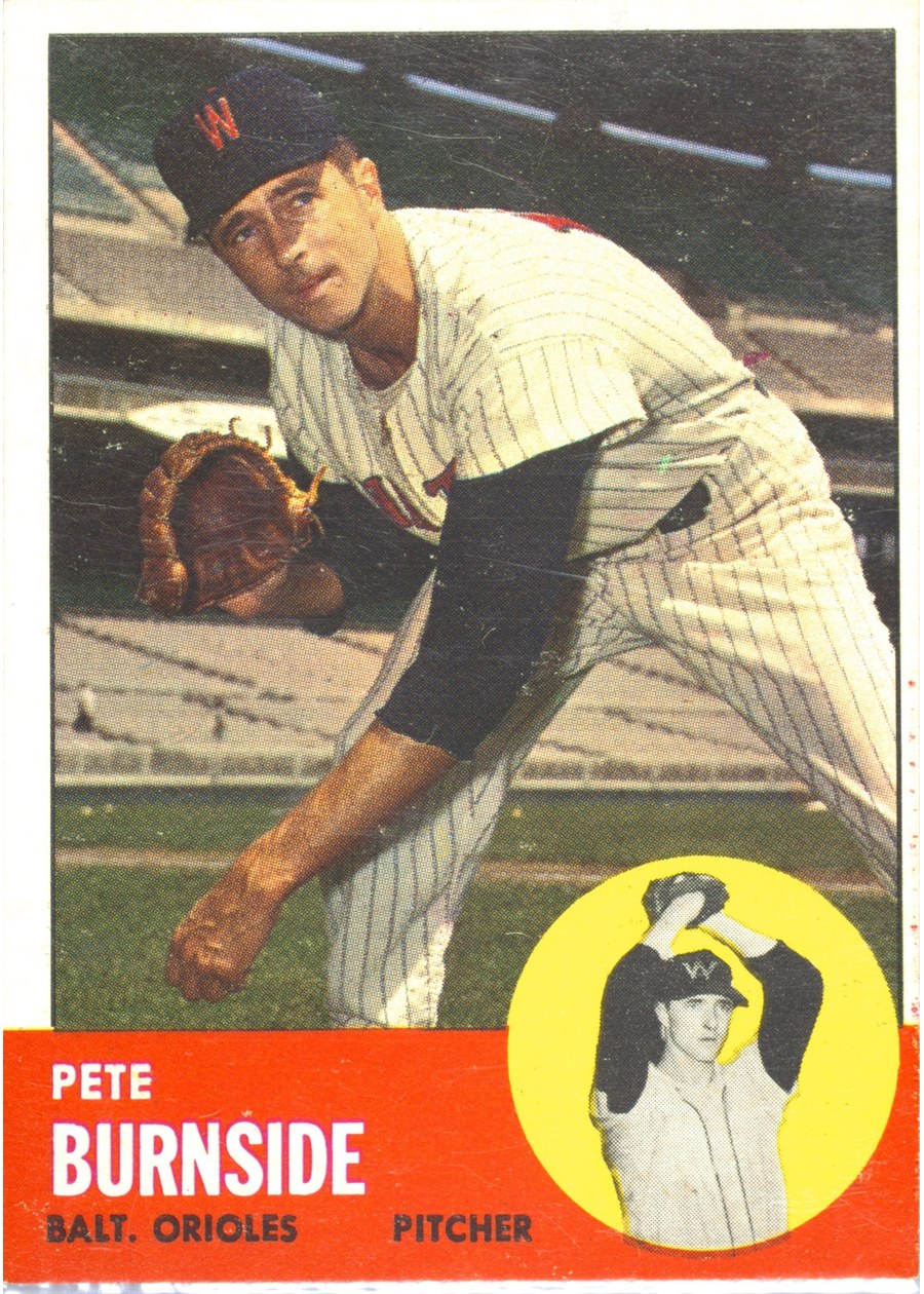 1963 Topps #19 Pete Burnside, Baltimore Orioles