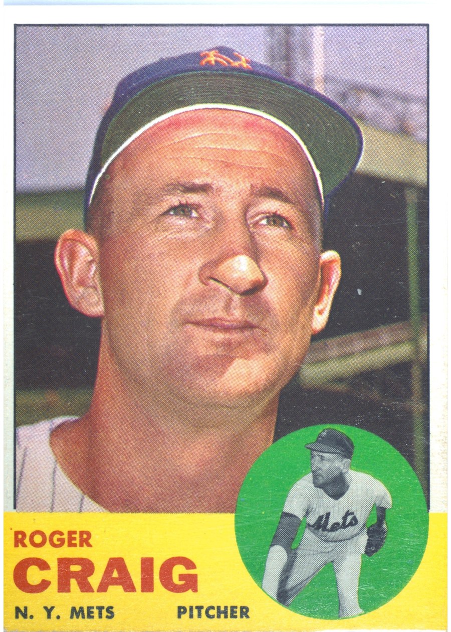 1963 Topps #197 Roger Craig, New York Mets