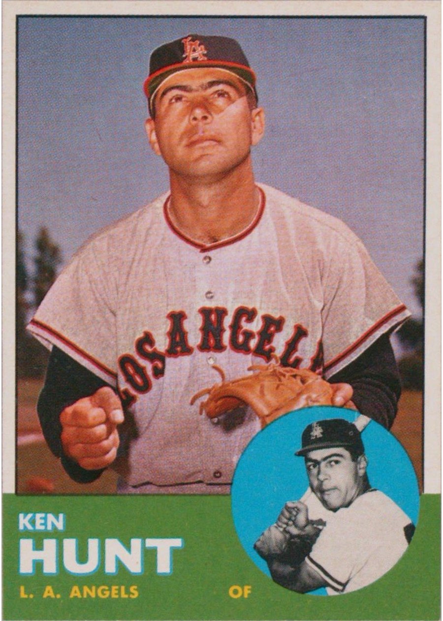 1963 Topps #207 Ken Hunt, Los Angeles Angels