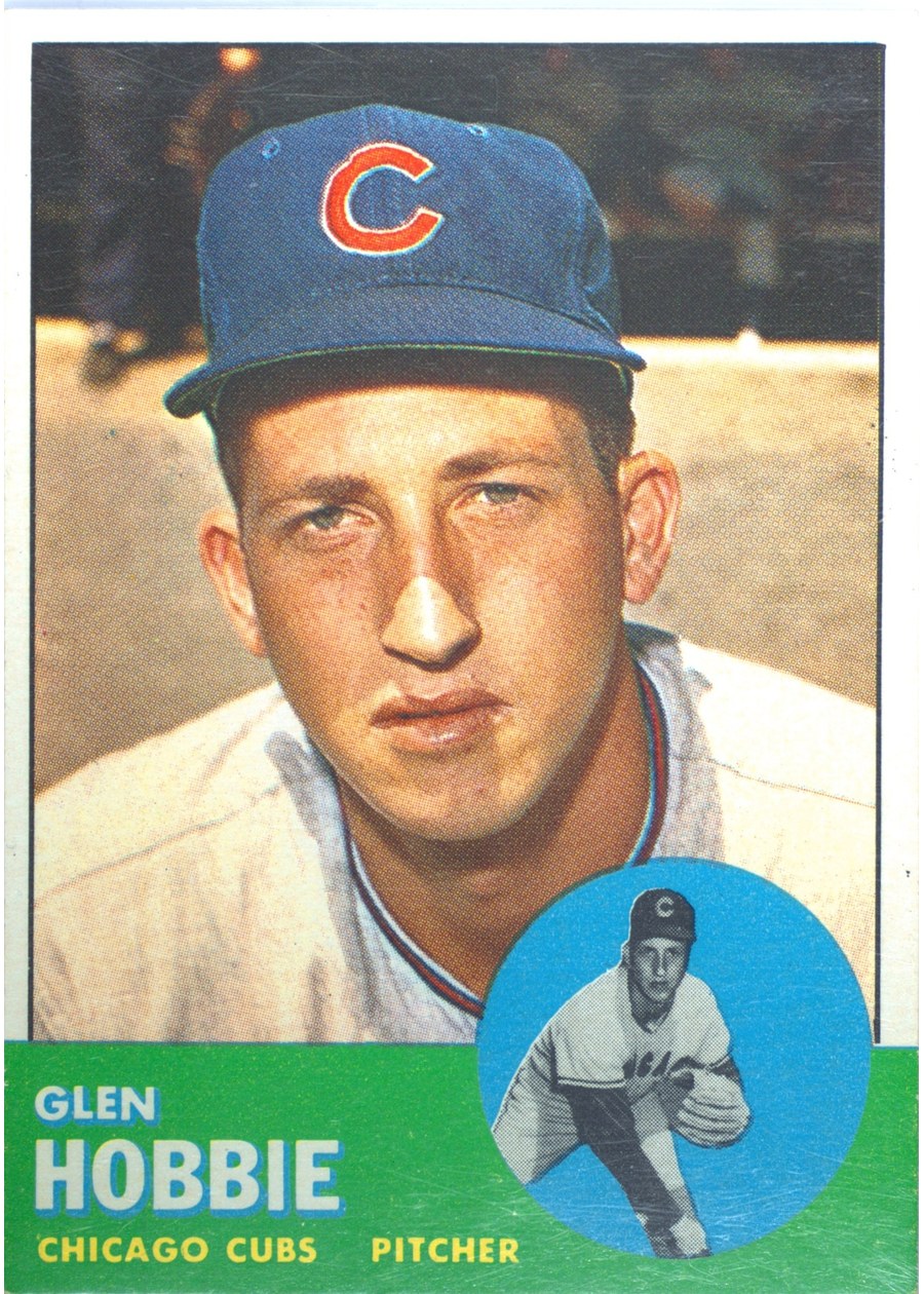1963 Topps #212 Glen Hobbie, Chicago Cubs