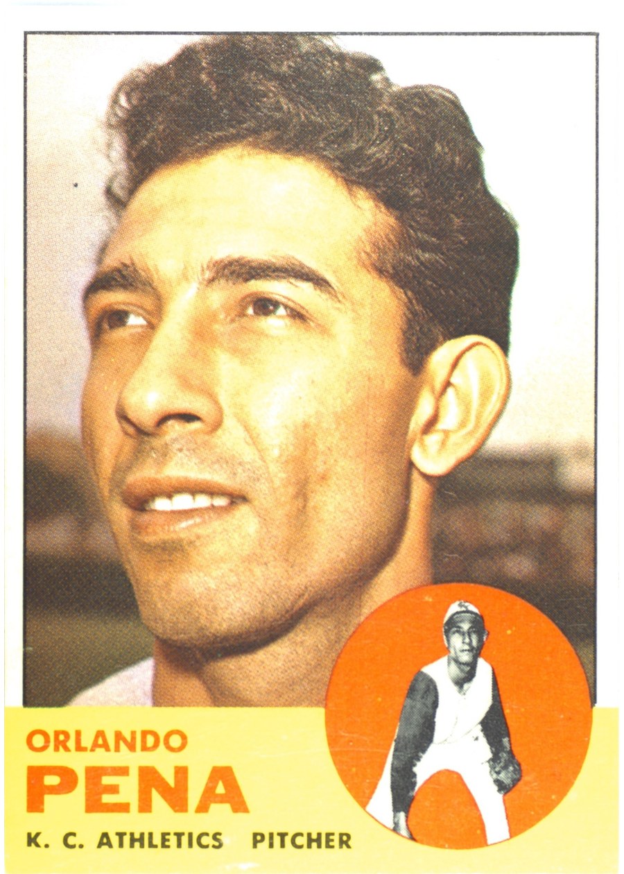 1963 Topps #214 Orlando Pena, Kansas City Athletics