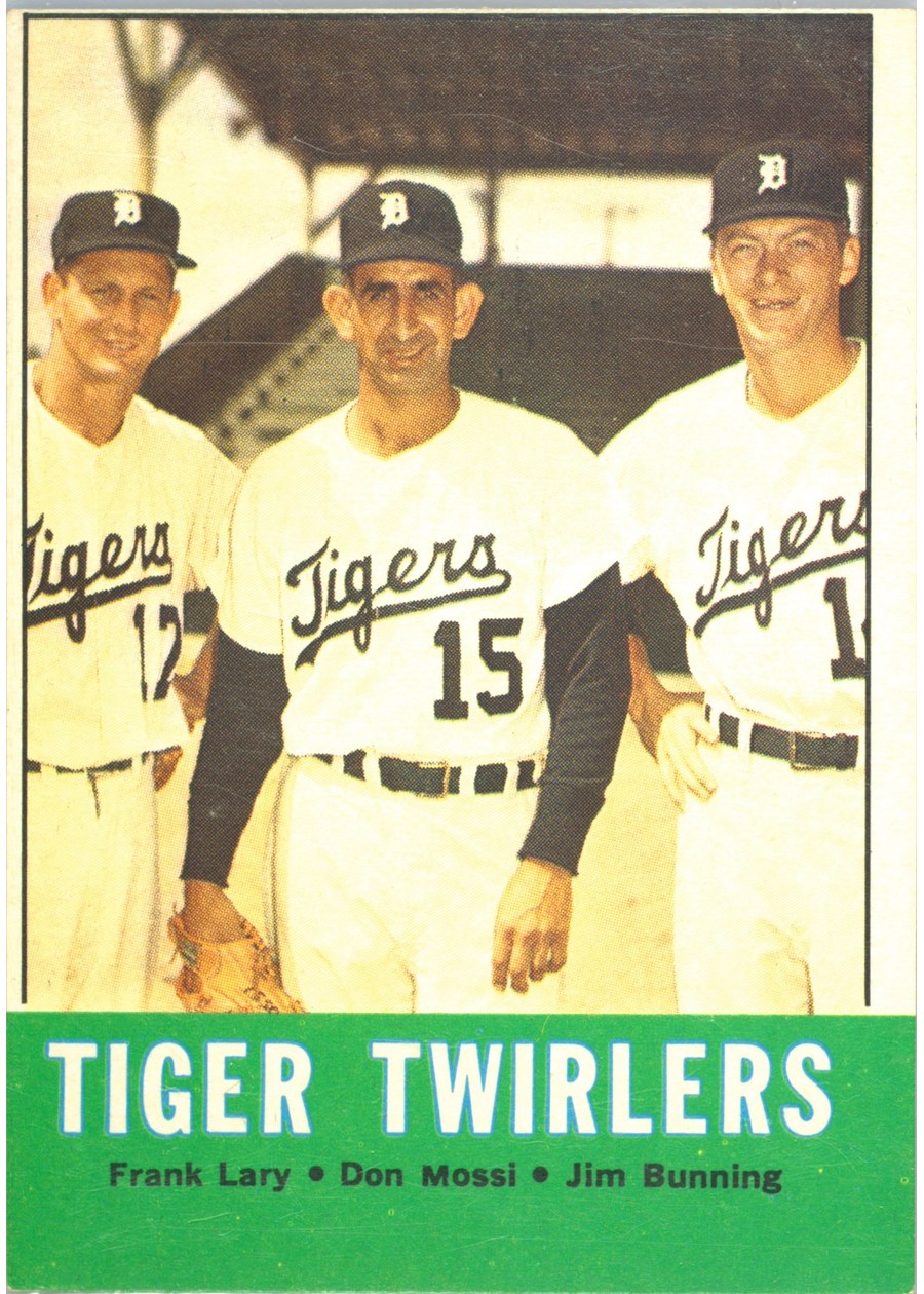 1963 Topps #218 Tiger Twirlers, Detroit Tigers