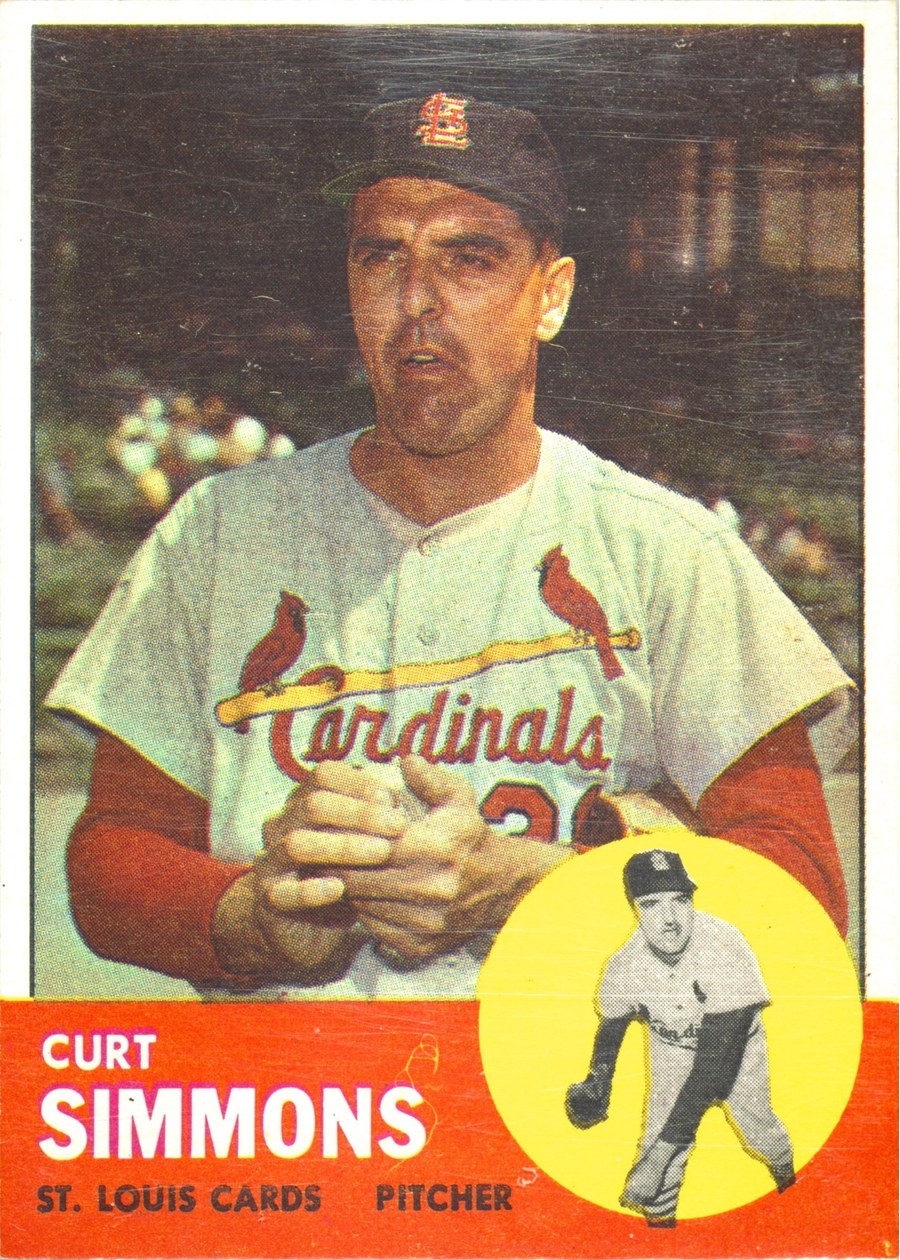 1963 Topps #22 Curt Simmons, St. Louis Cardinals