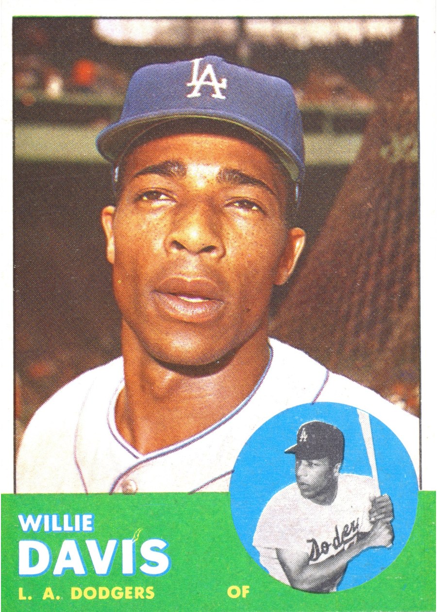 1963 Topps #229 Willie Davis, Los Angeles Dodgers
