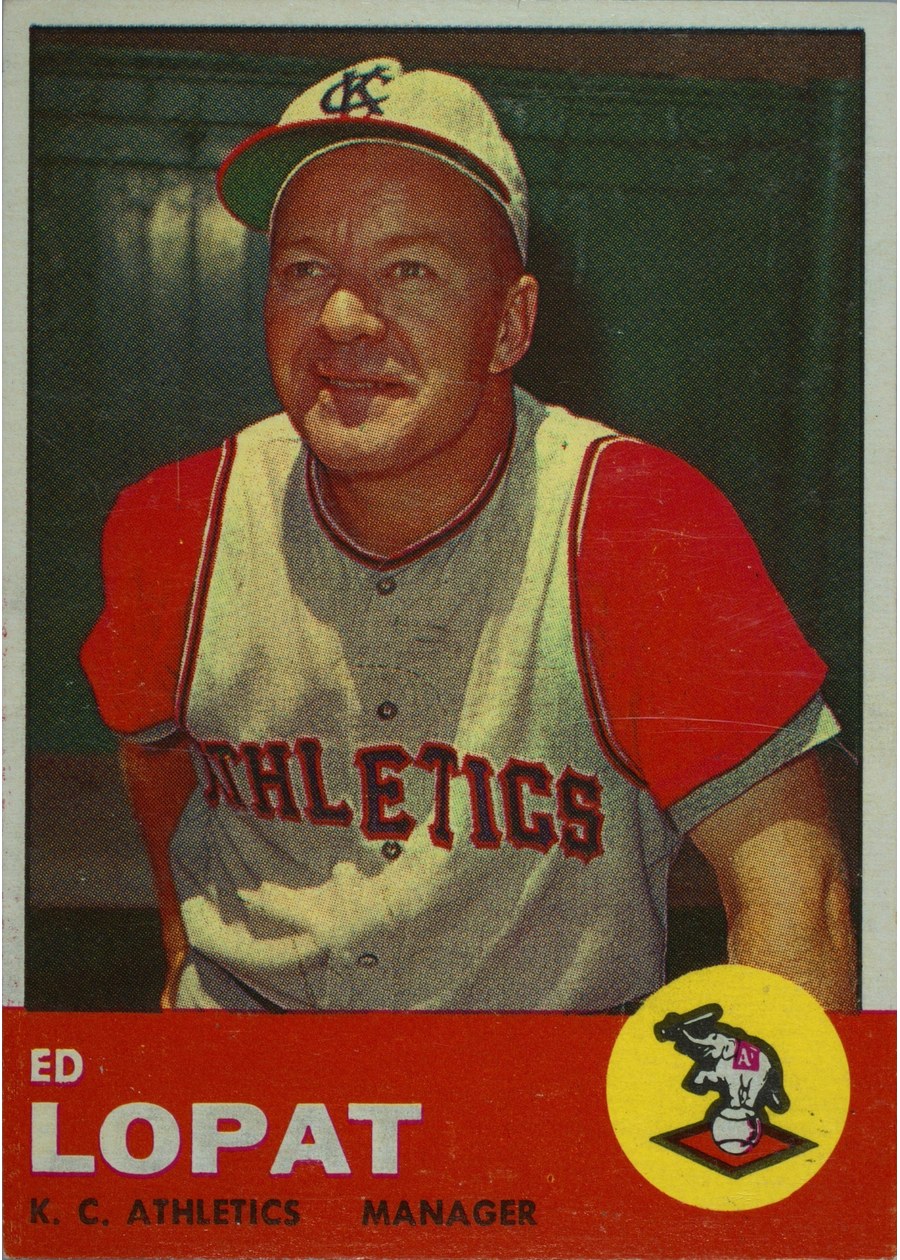 1963 Topps #23 Ed Lopat, Kansas City Athletics