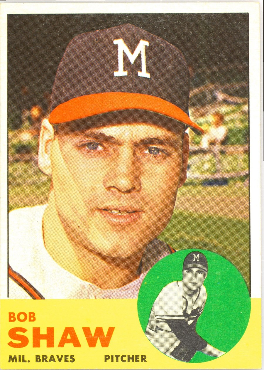 1963 Topps #255 Bob Shaw, Milwaukee Braves