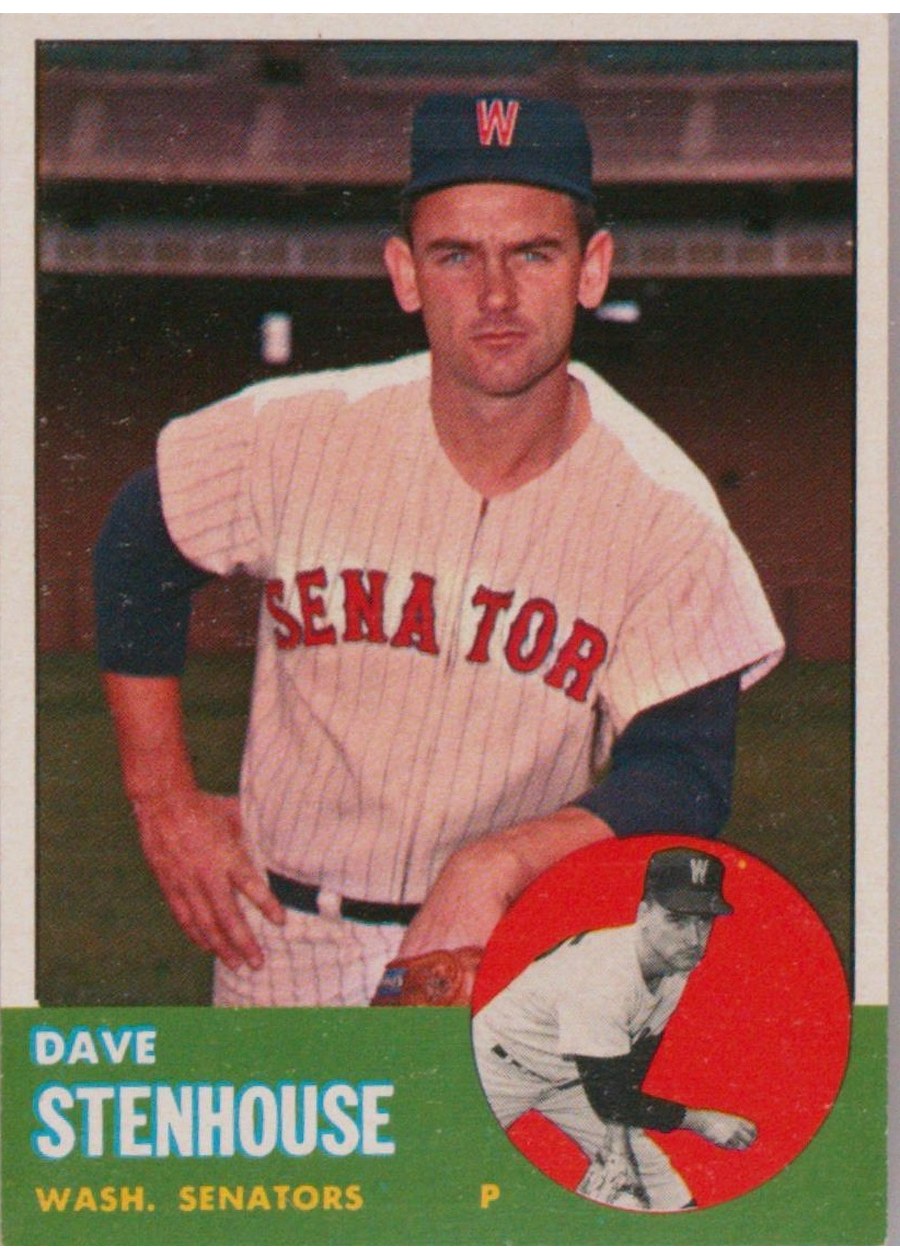 1963 Topps #263 Dave Stenhouse, Washington Senators