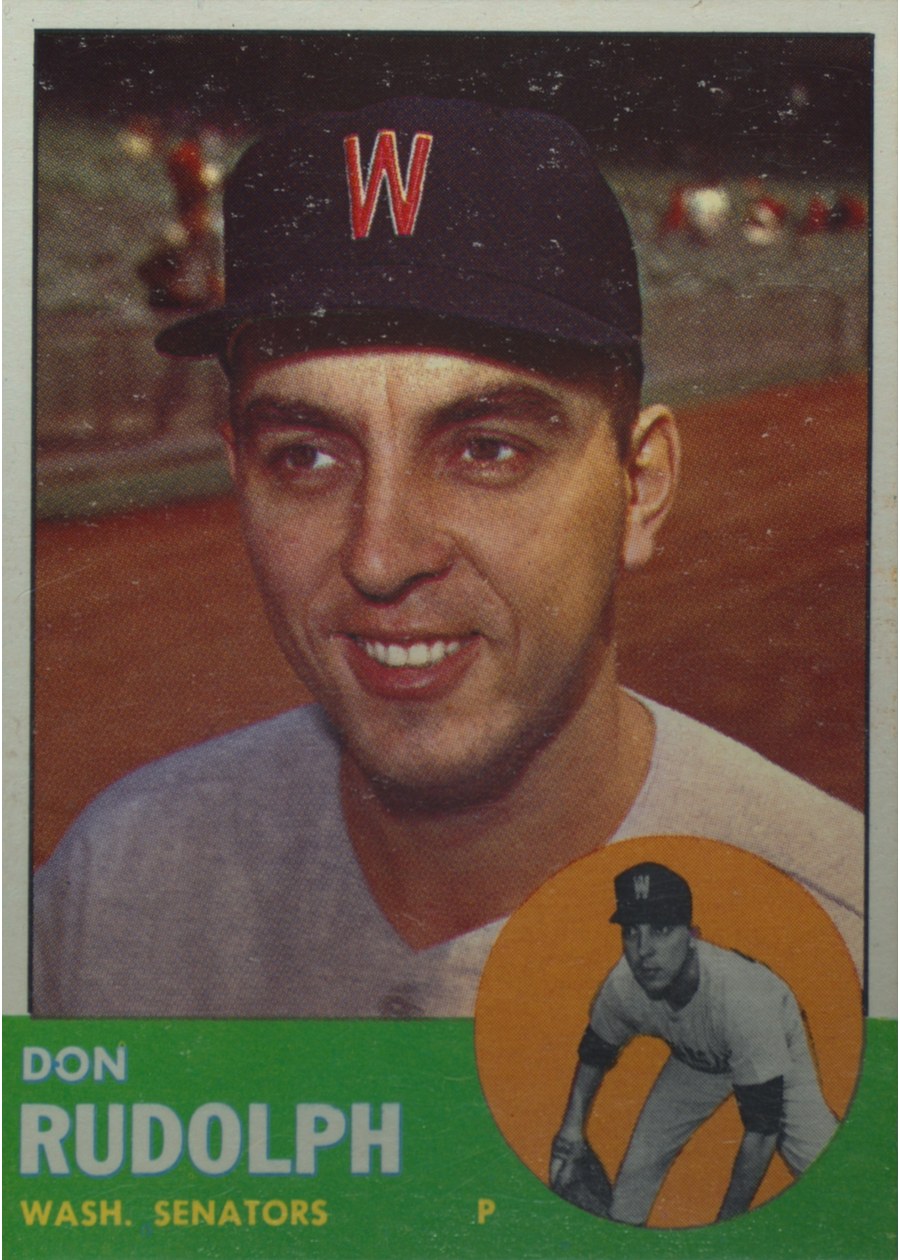 1963 Topps #291 Don Rudolph, Washington Senators