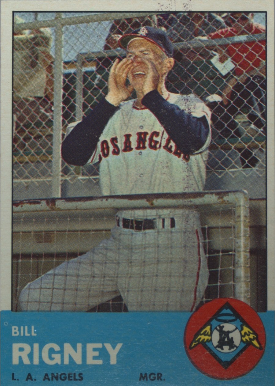 1963 Topps #294 Bill Rigney, Los Angeles Angels