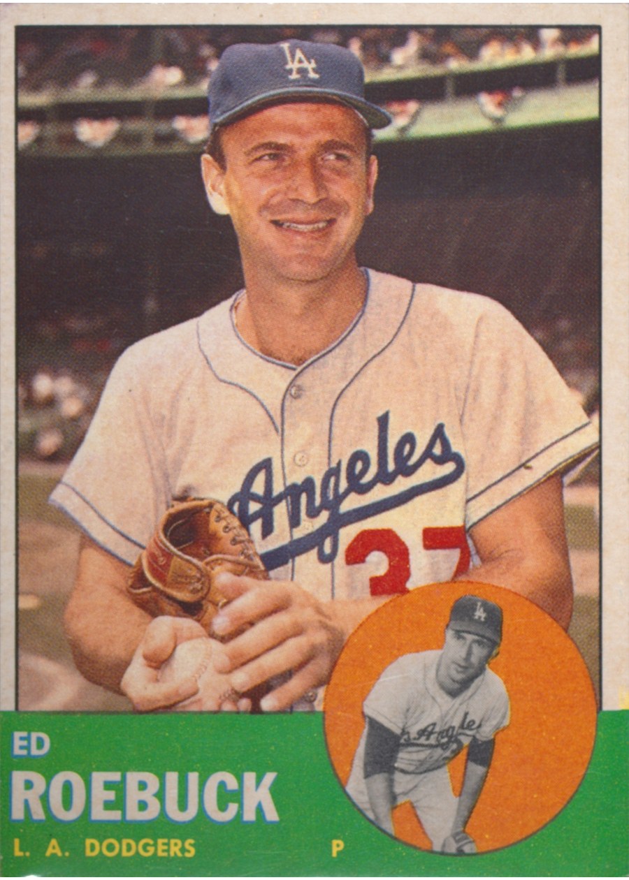 1963 Topps #295 Ed Roebuck, Los Angeles Dodgers