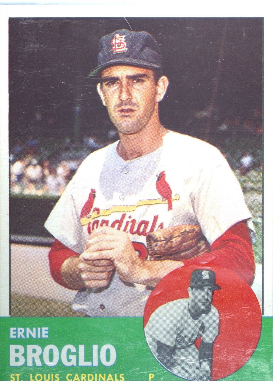 1963 Topps #313 Ernie Broglio, St. Louis Cardinals