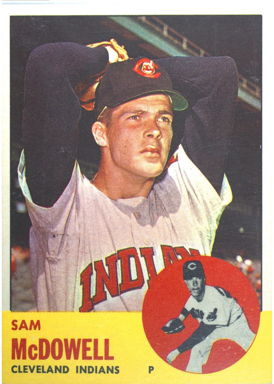 1963 Topps #317 Sam McDowell, Cleveland Indians