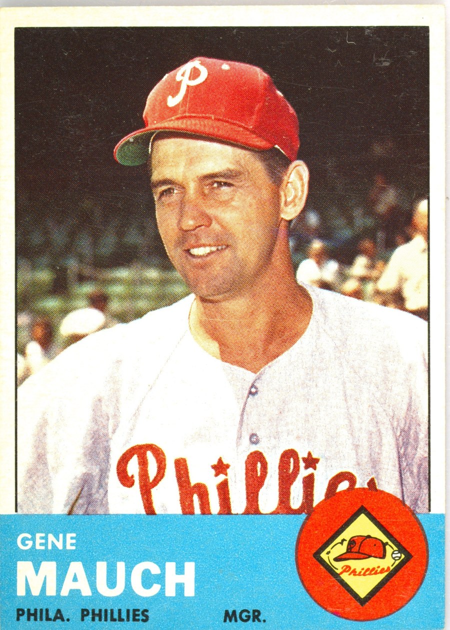 1963 Topps #318 Gene Mauch, Philadelphia Phillies