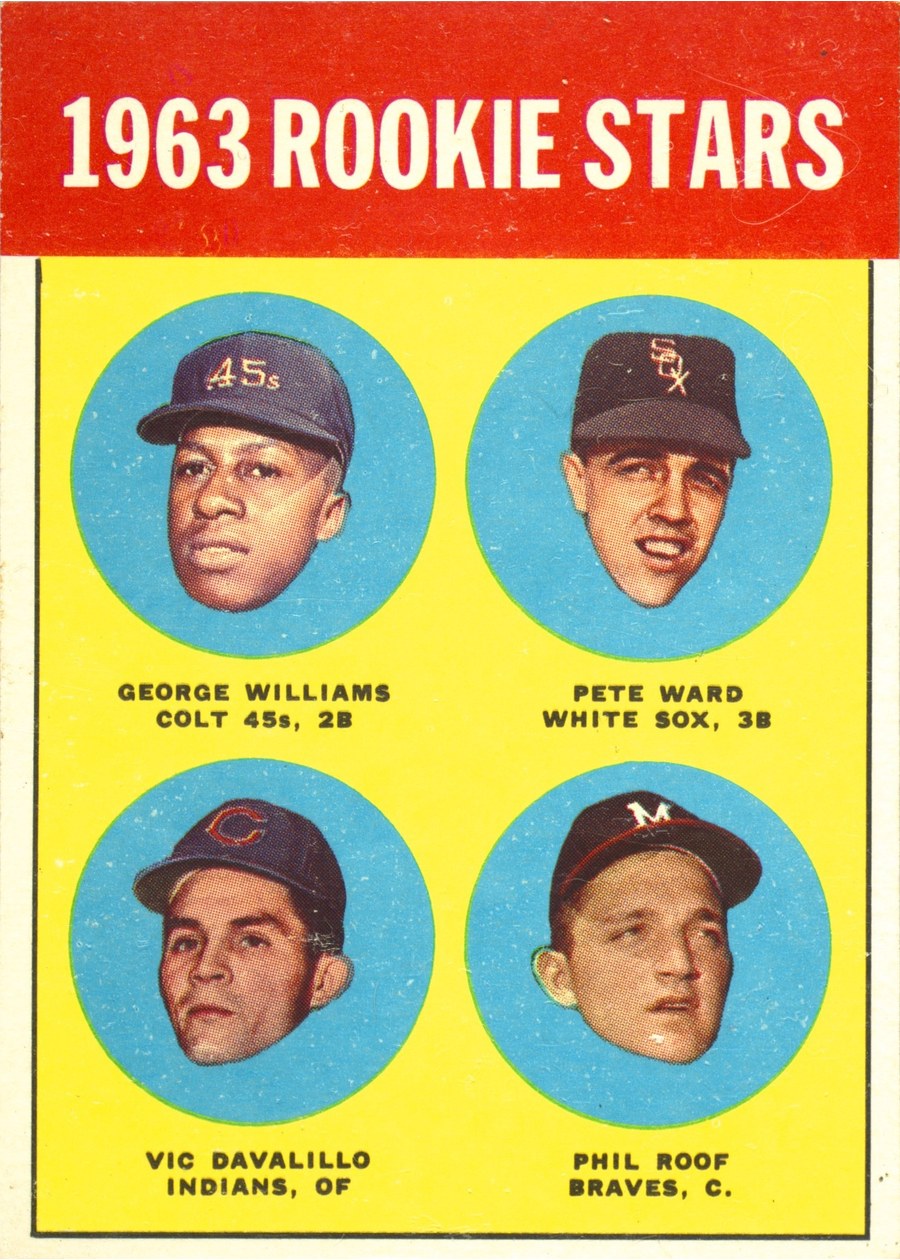 1963 Topps #324 1963 Rookie Stars, Houston Colt .45's / Chicago White Sox / Cleveland Indians / Milwaukee Braves