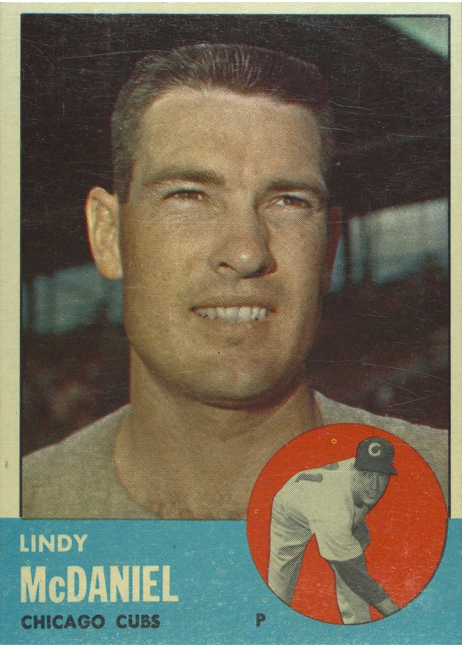 1963 Topps #329 Lindy McDaniel, Chicago Cubs