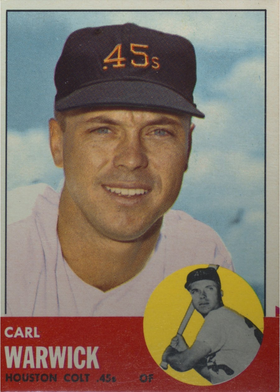 1963 Topps #333 Carl Warwick, Houston Colt .45's