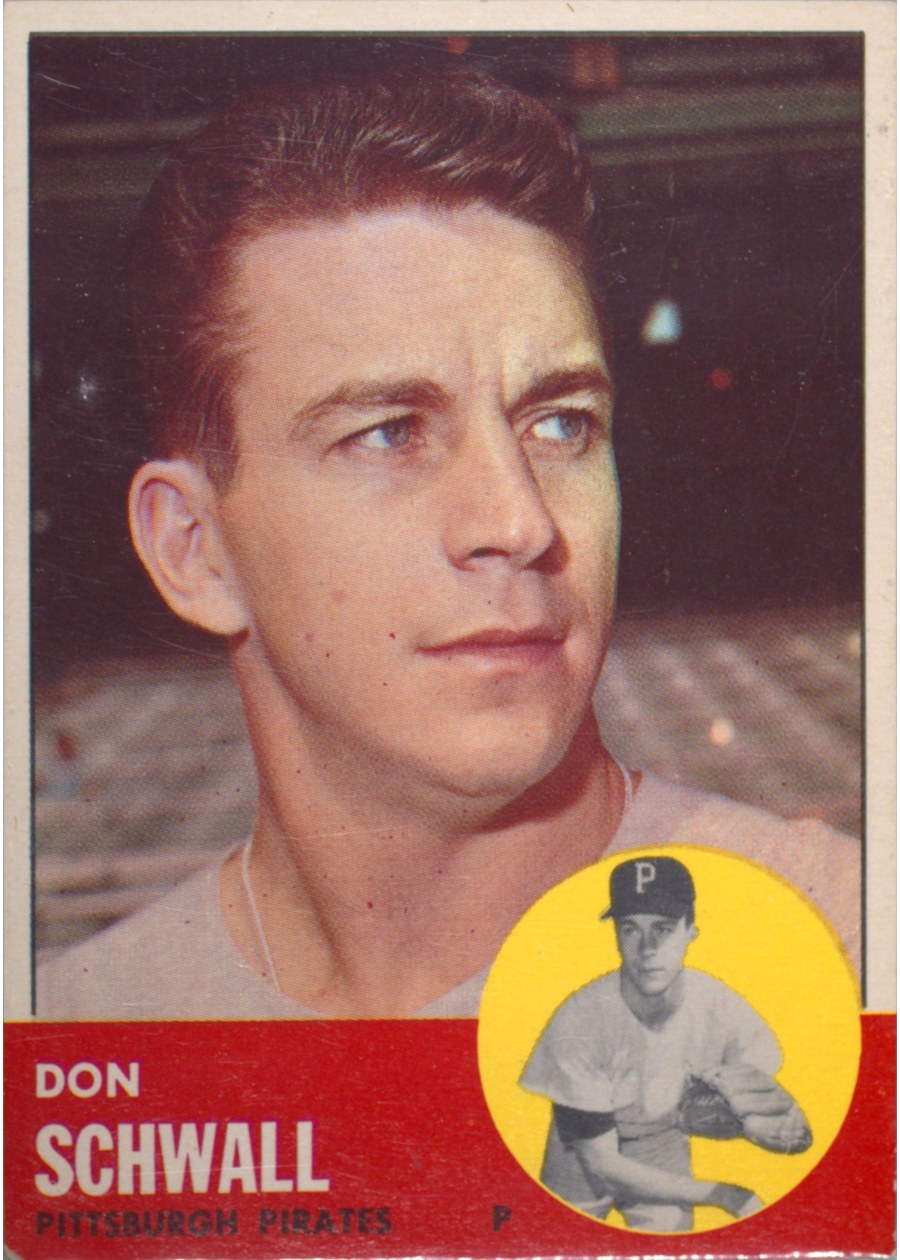 1963 Topps #344 Don Schwall, Pittsburgh Pirates