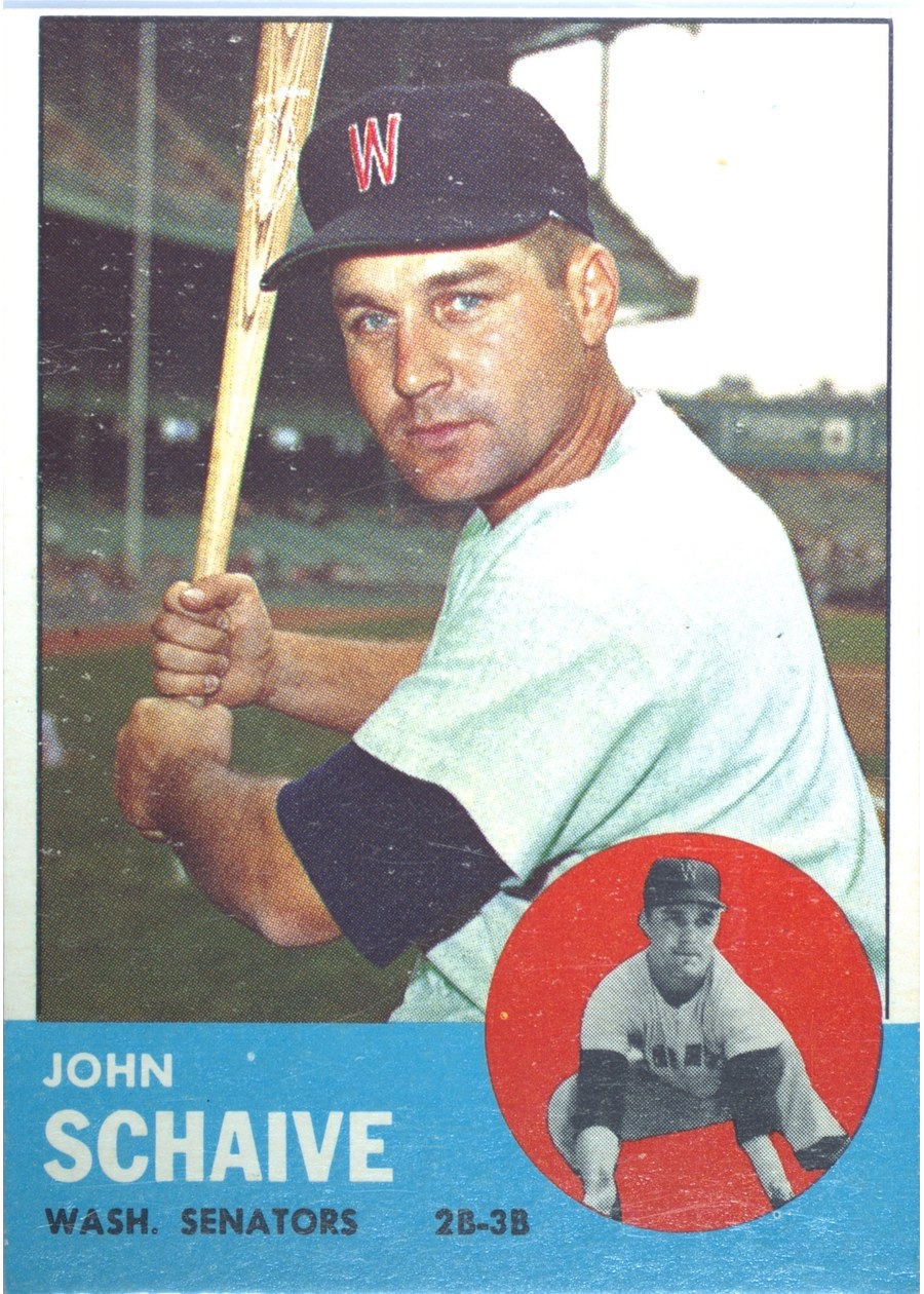 1963 Topps #356 John Schaive, Washington Senators