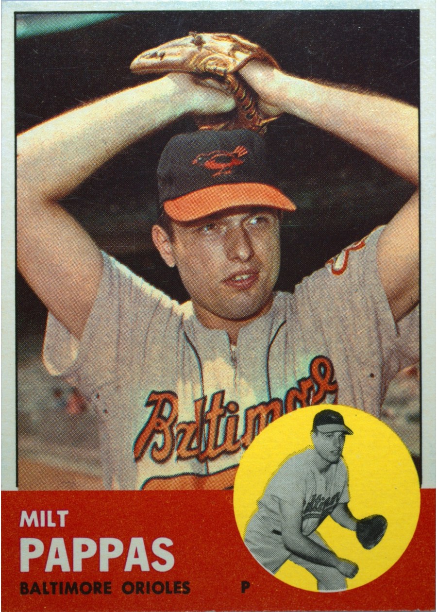 1963 Topps #358 Milt Pappas, Baltimore Orioles