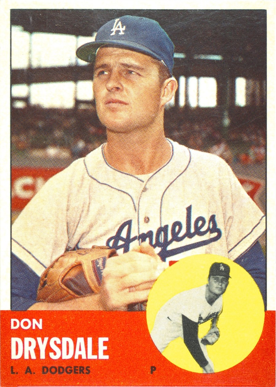 1963 Topps #360 Don Drysdale, Los Angeles Dodgers