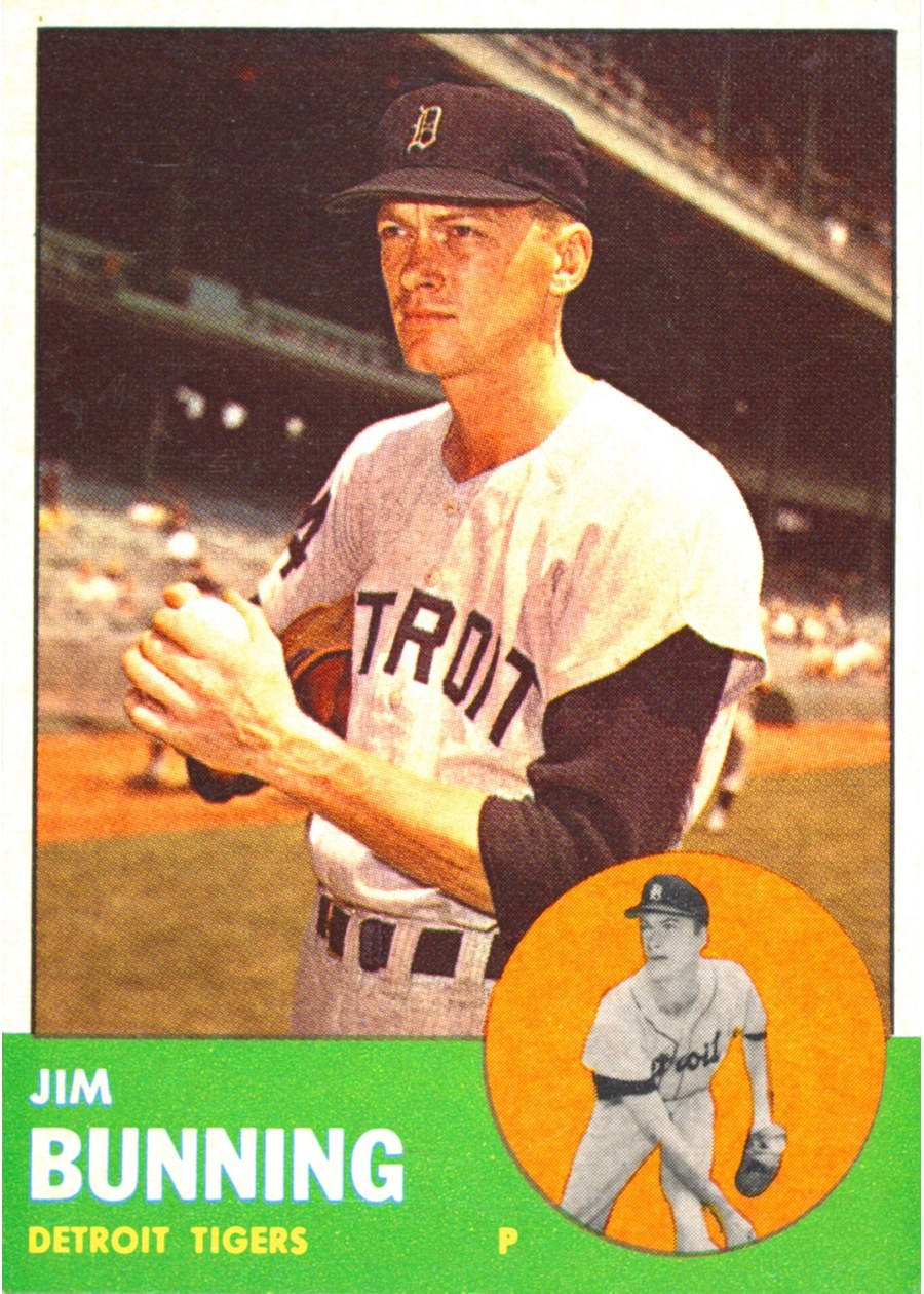 1963 Topps #365 Jim Bunning, Detroit Tigers