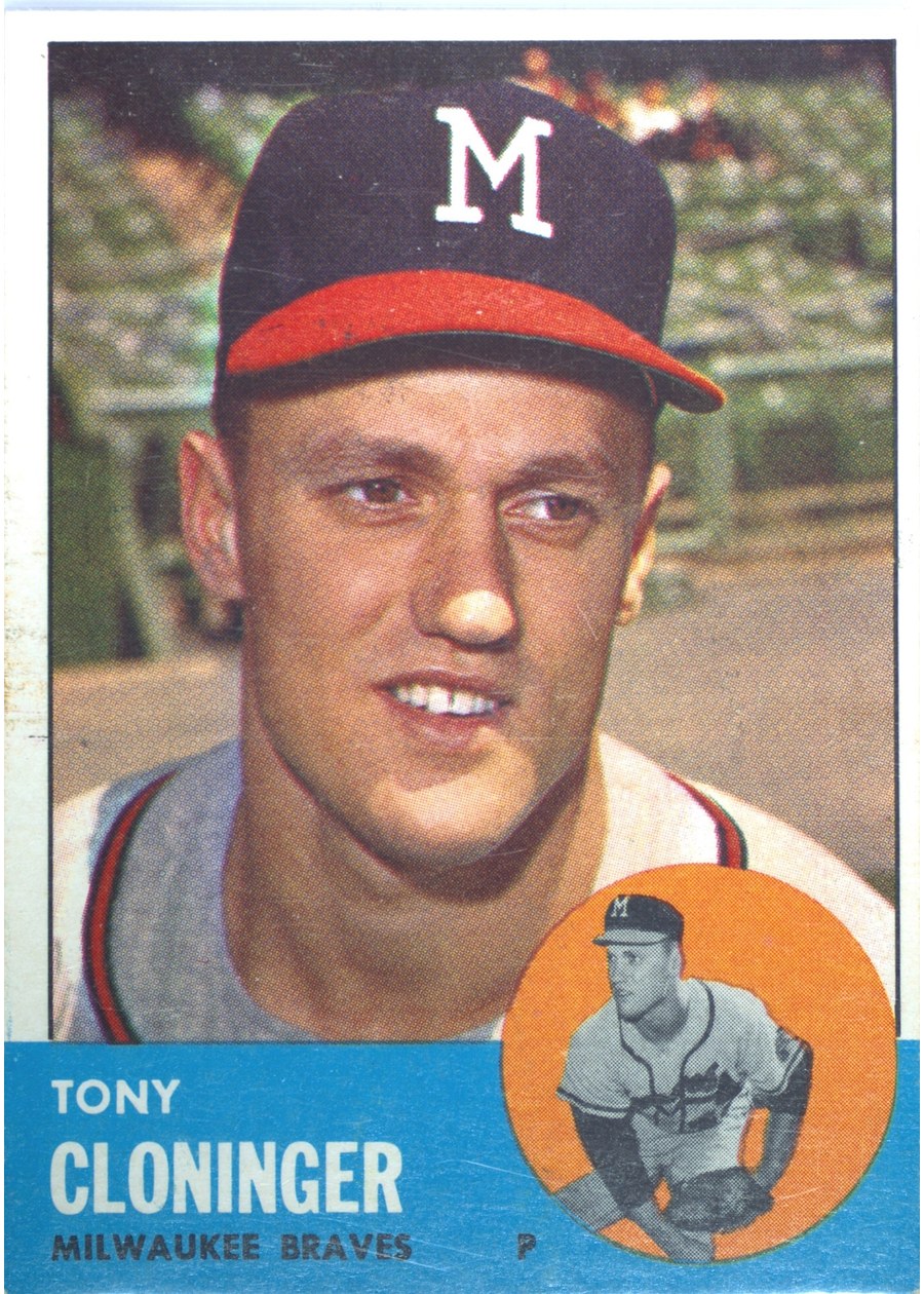 1963 Topps #367 Tony Cloninger, Milwaukee Braves