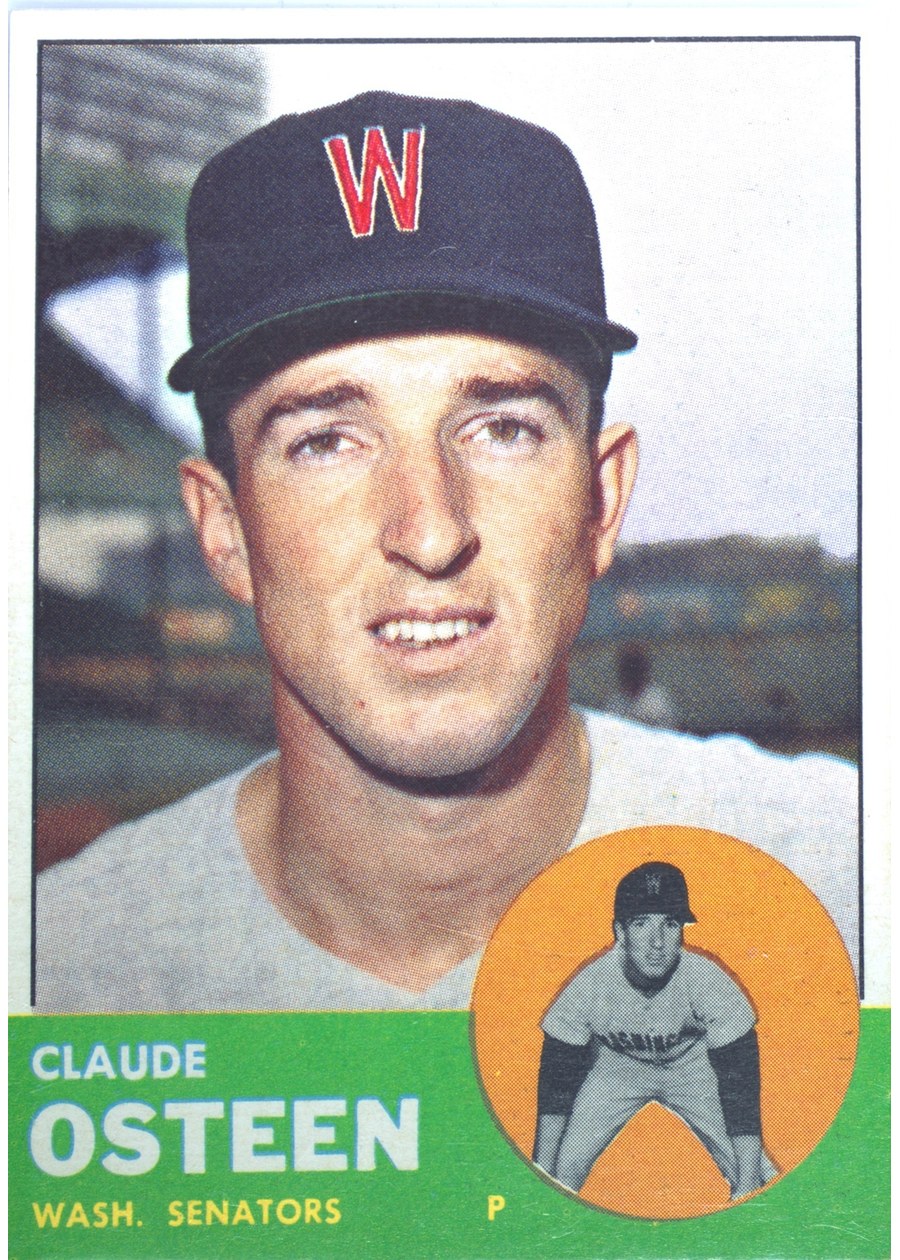 1963 Topps #374 Claude Osteen, Washington Senators