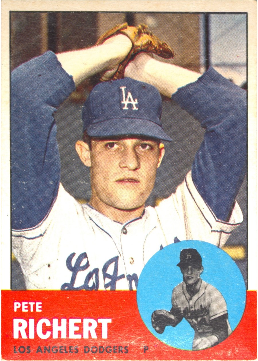 1963 Topps #383 Pete Richert, Los Angeles Dodgers