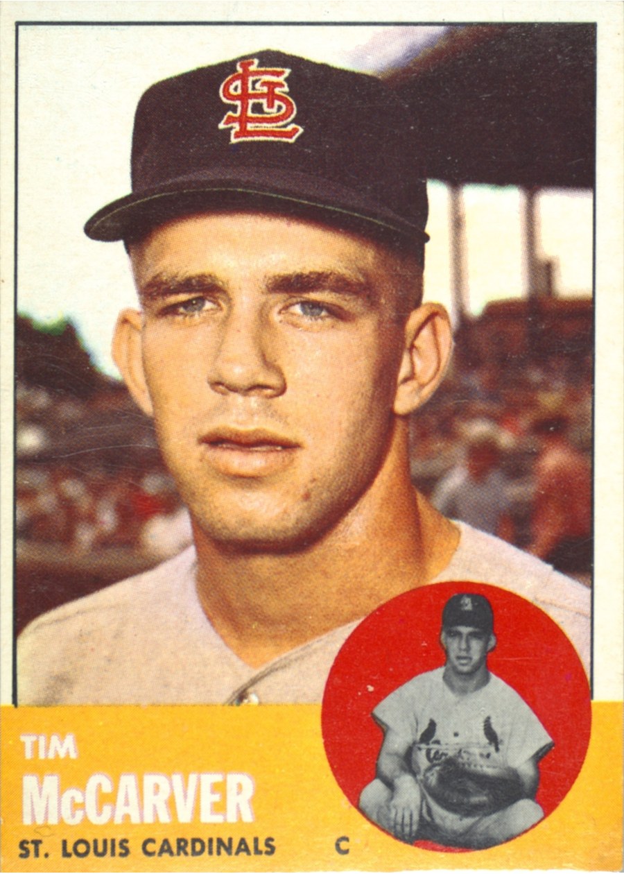 1963 Topps #394 Tim McCarver, St. Louis Cardinals