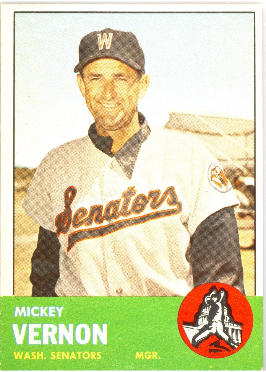 1963 Topps #402 Mickey Vernon, Washington Senators