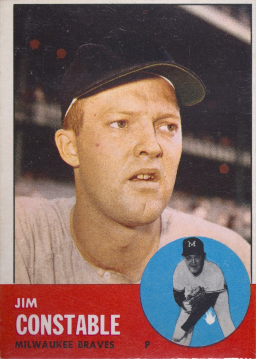 1963 Topps #411 Jim Constable, Milwaukee Braves
