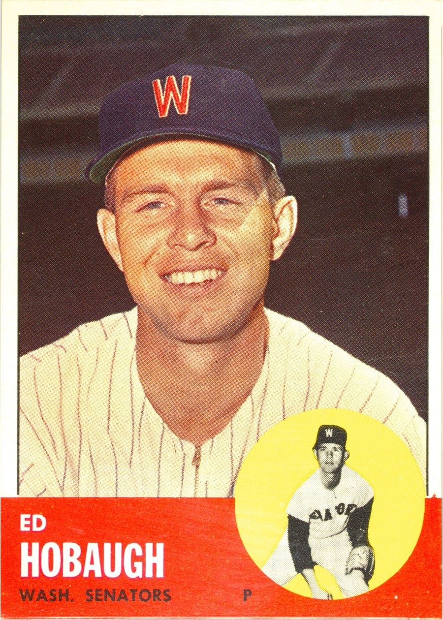 1963 Topps #423 Ed Hobaugh, Washington Senators
