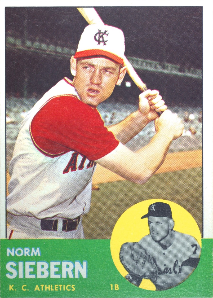 1963 Topps #430 Norm Siebern, Kansas City Athletics