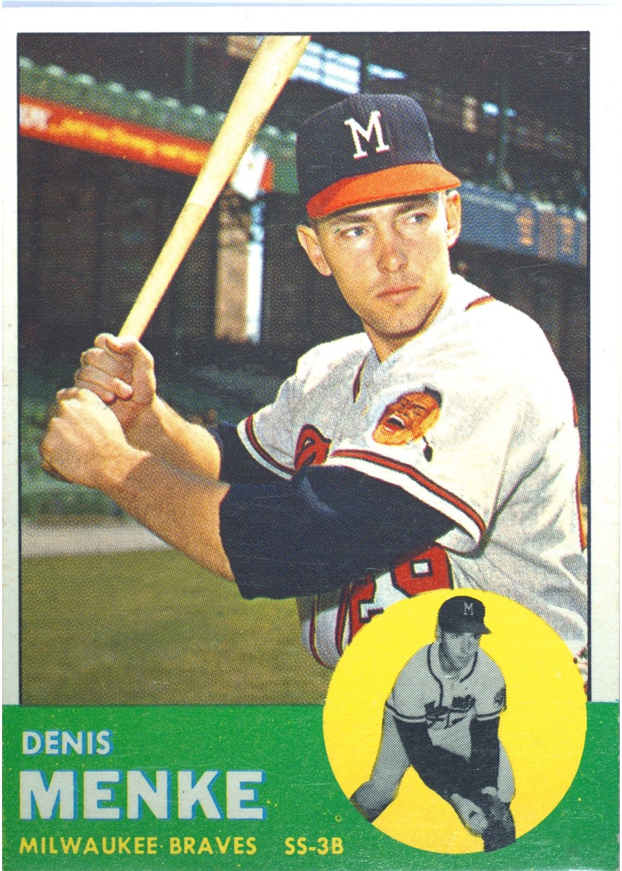 1963 Topps #433 Denis Menke, Milwaukee Braves